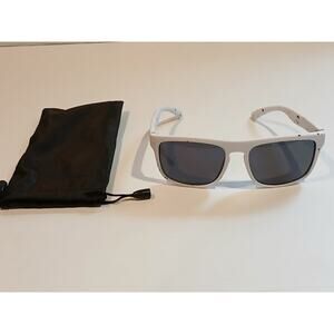 Ricone Adults White & Black Spotted Frame Black Lense Sunglasses UV400 Unisex